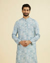 Greyish Blue Cotton Kurta